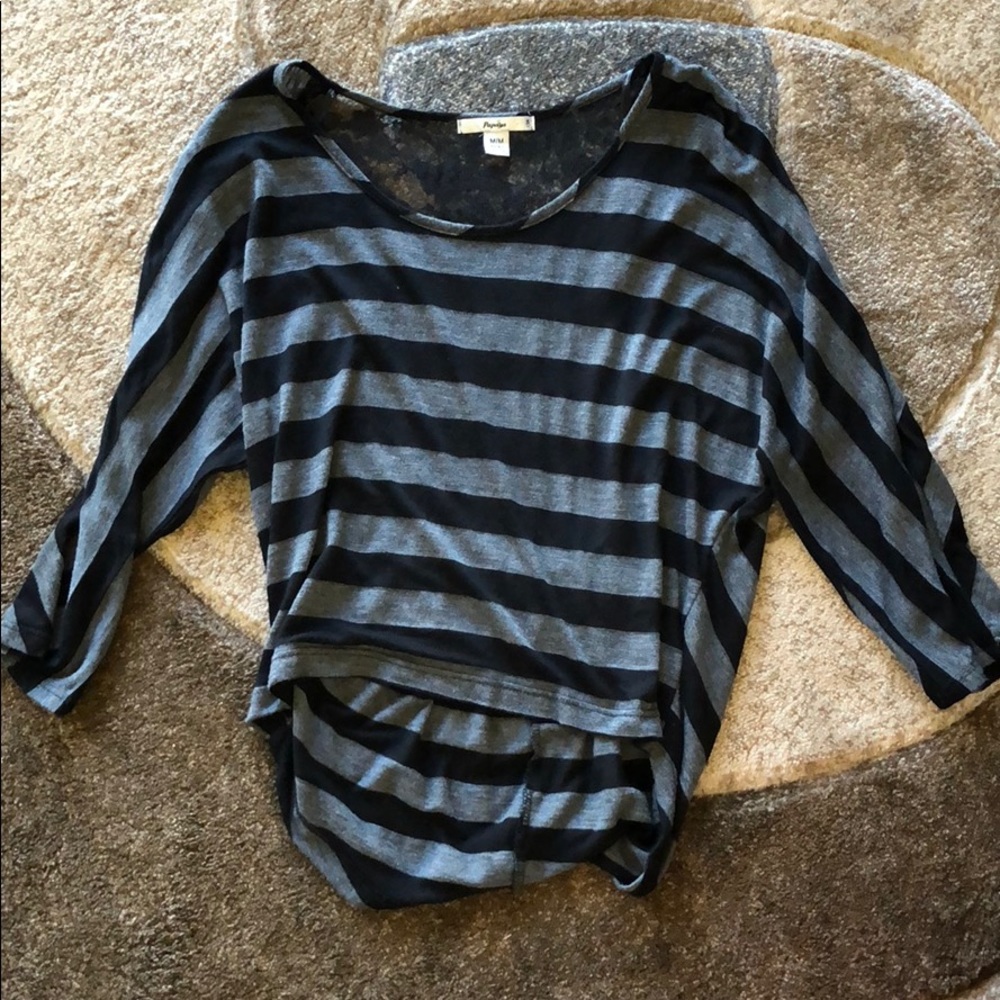 Striped flowy crop top